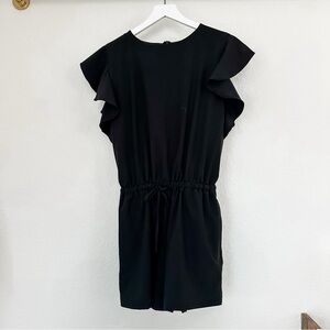Albion Black Romper with Ruffle Sleeves